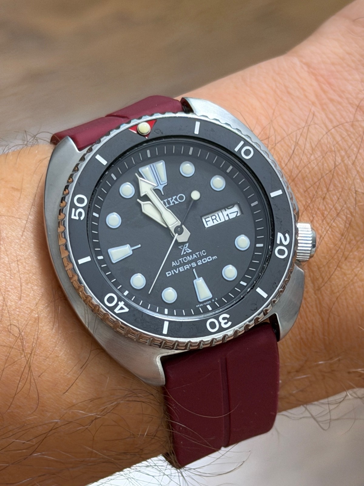 Vintage Seiko Tourtle 4R36-04Y0 Diver Automatic Watch SRP755