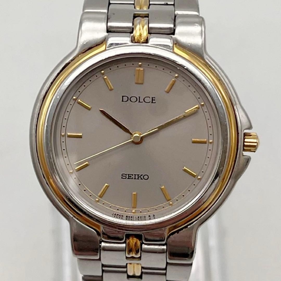 Seiko Dolce Round 8N41 6150 Quartz Watch Wrist 17.5cm 6.9in Case 33.4mm