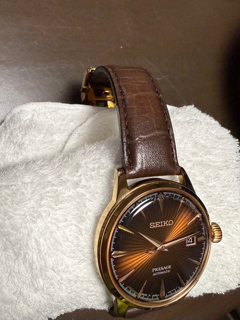 Seiko Presage Automatic Brown Men’s Watch – SRPB46 Good From Japan
