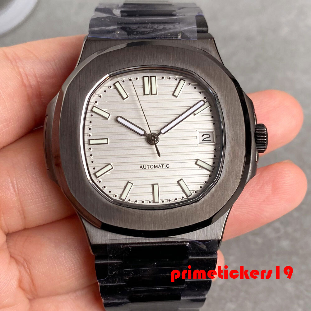 Tandorio 40mm Black Pvd Square NH35A Date Automatic Watch for Men Sapphire Lume