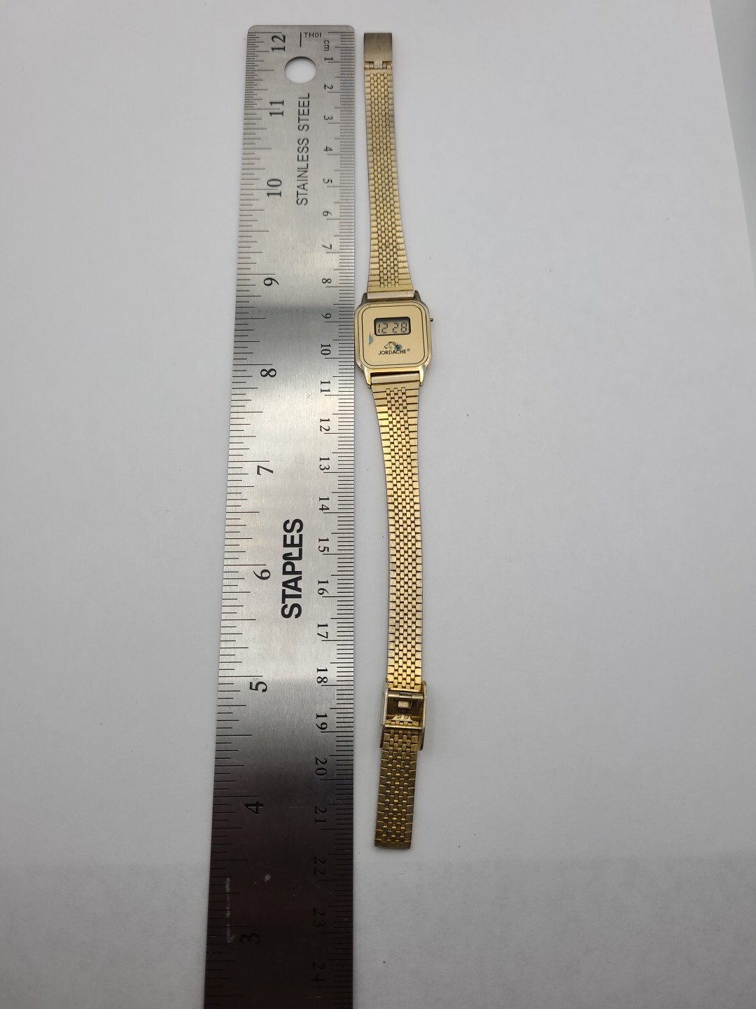 Vintage Jordache Gold Tone Digital Quartz Watch~Date Working W/ New Battery