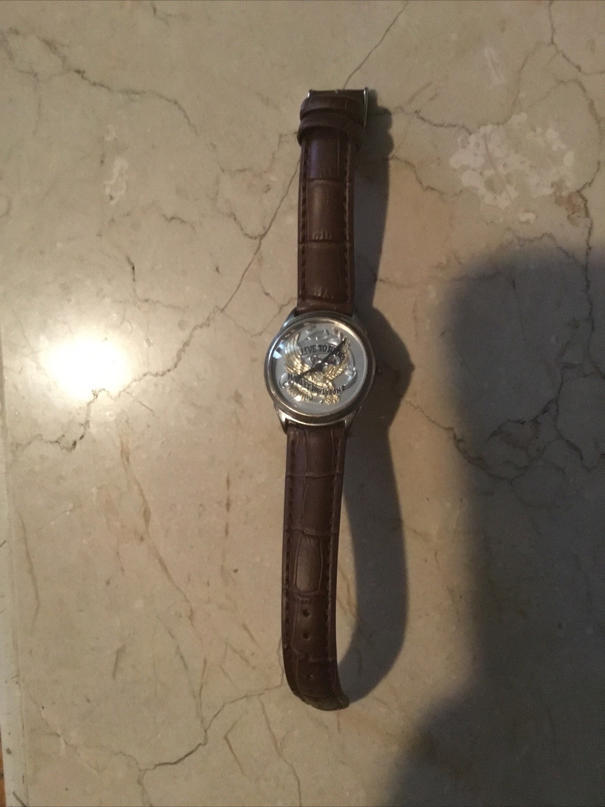 Vintage Harley Davidson Unisex Watch w/ Brown Leather Band – Original Owner EC