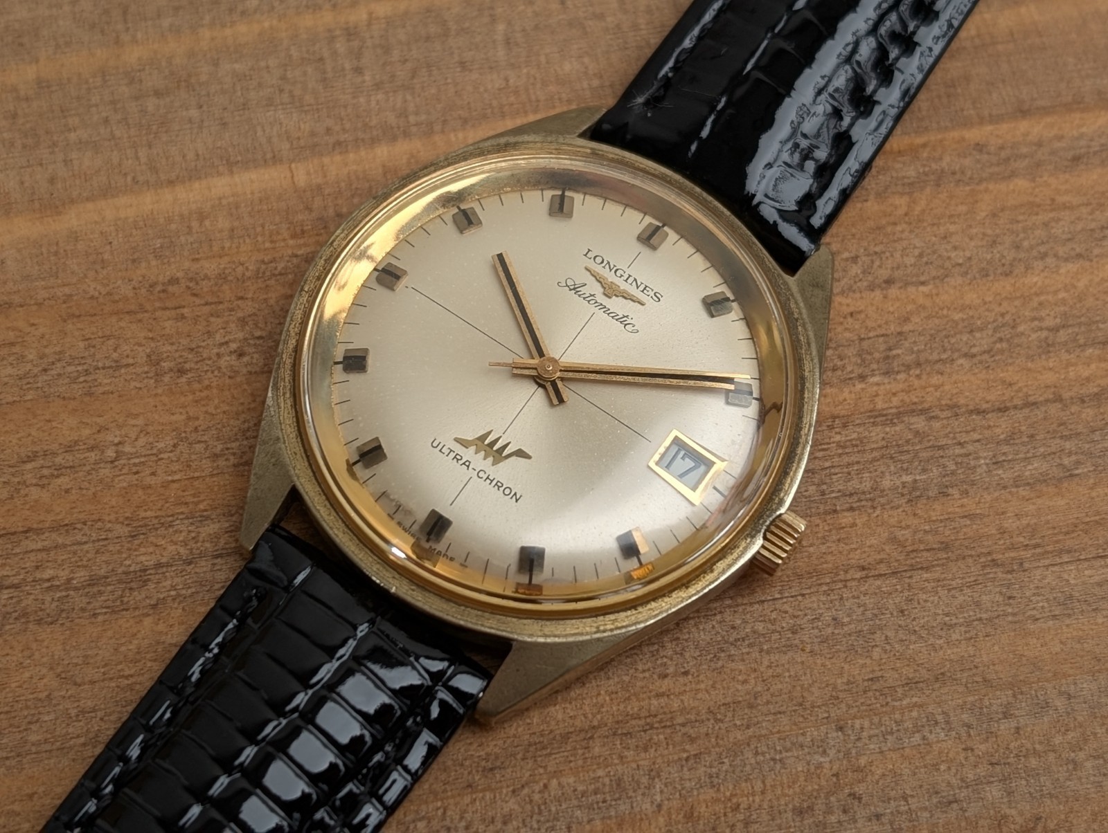 Longines Ultra-chron Cal.431 Automatic Gold Date Men’s Watch Vintage 37mm