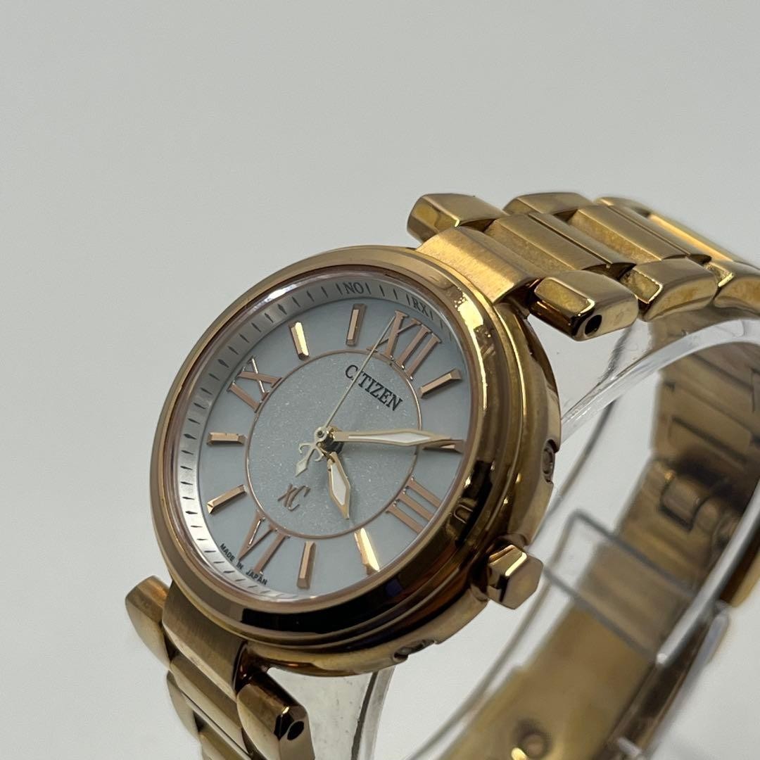 Citizen xC Watch Solar Radio Controlled Pink Gold Pearl Dial Timepiece
