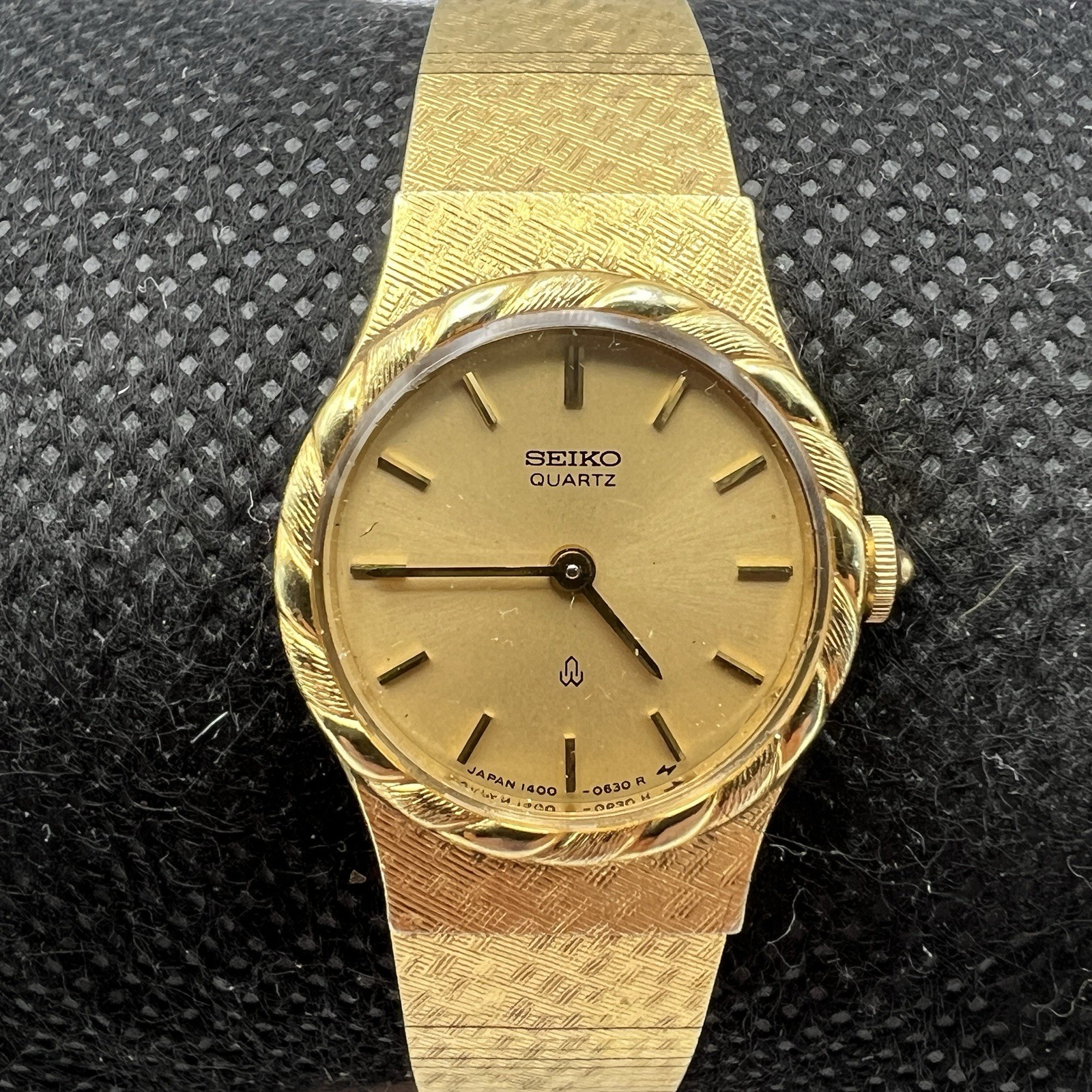 Vintage Seiko Lord Quartz Womens Gold Plated Quartz Watch 19mm 1400-0110