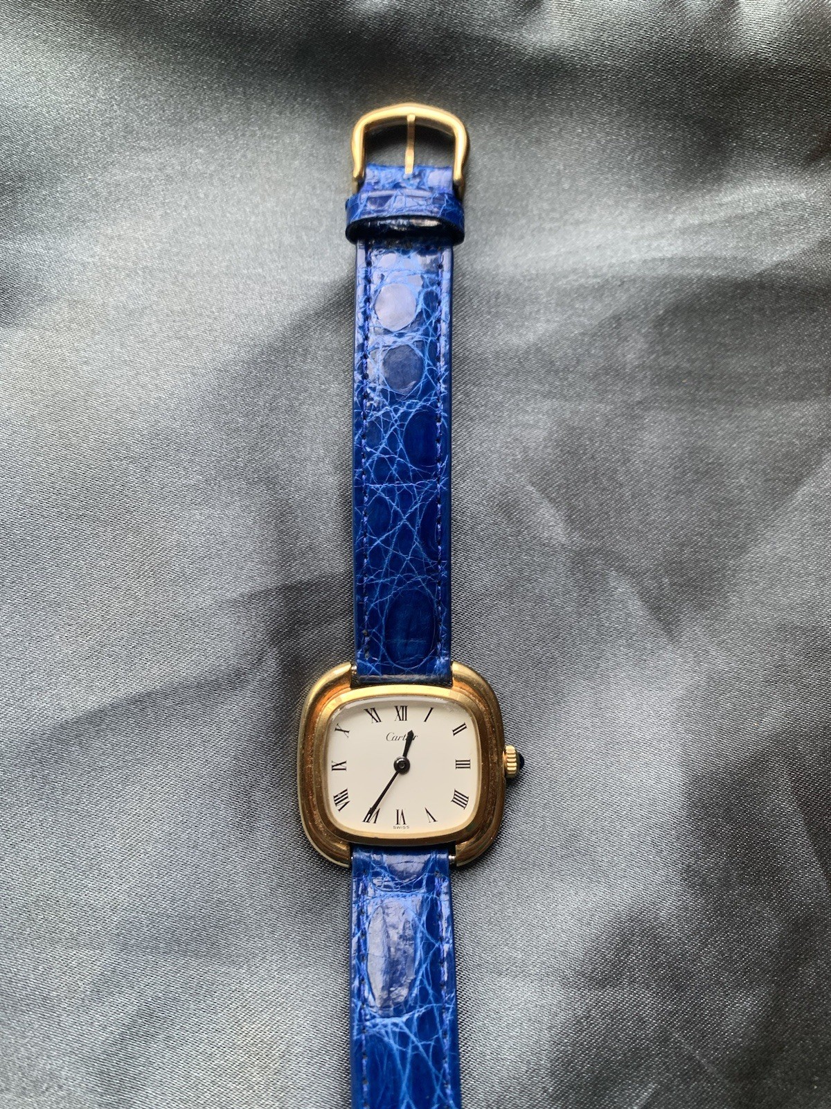 Rare Cartier 18k Manual Wind Enamel Dial