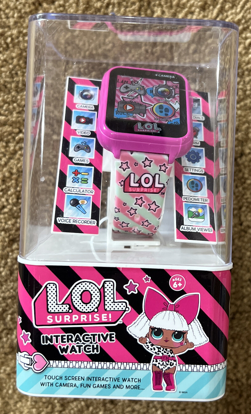 L.O.L. Surprise! 48mm Plastic Case Pink Silicone Strap – LOL4104 New