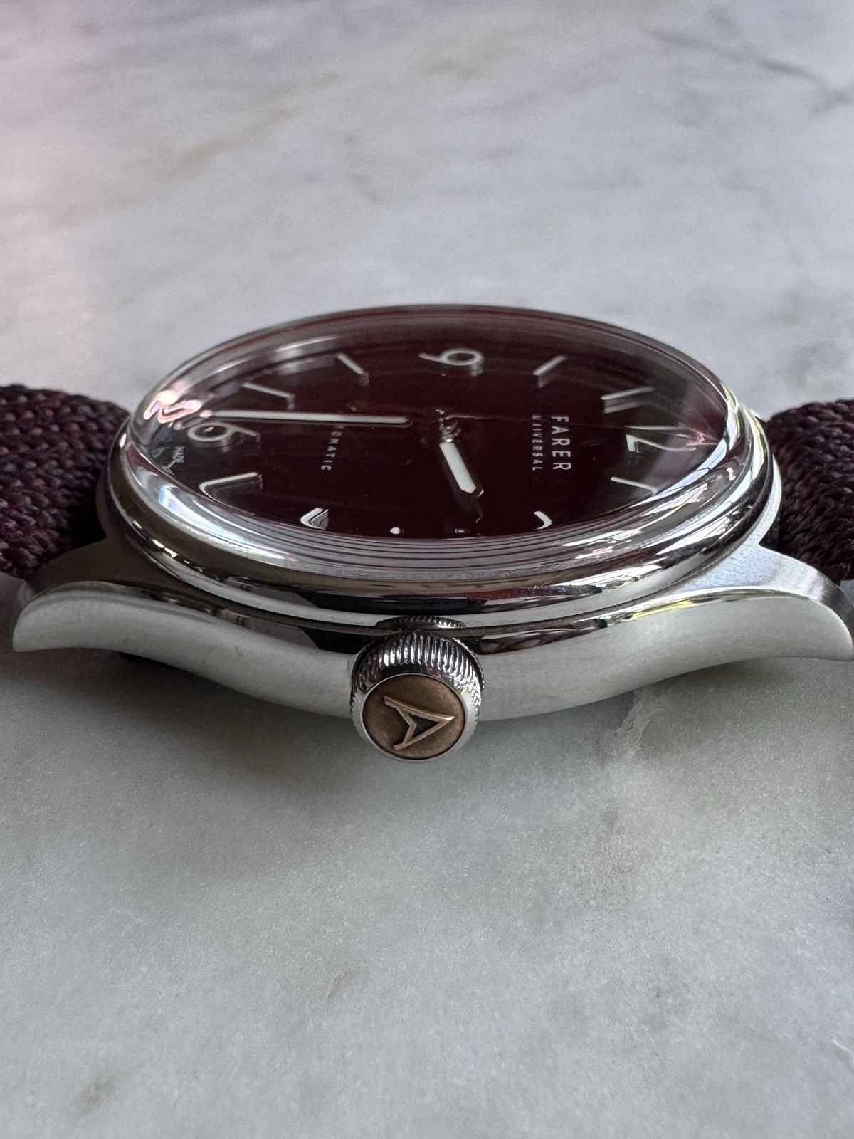 Farer Discovery – Plum Dial, Full Kit, Unworn Bracelet, Warranty