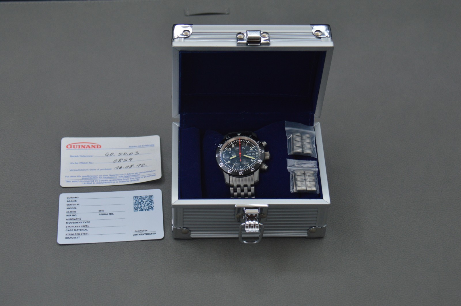 Sinn/Guinand Series 40 Automatic Watch FULL SET MINT