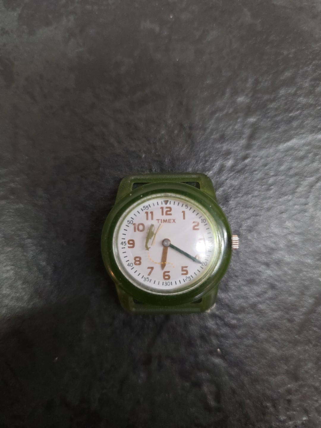 TIMEX TIME MACHINES 29mm Green Camo helicopter Elastic Fabric Kids Untested