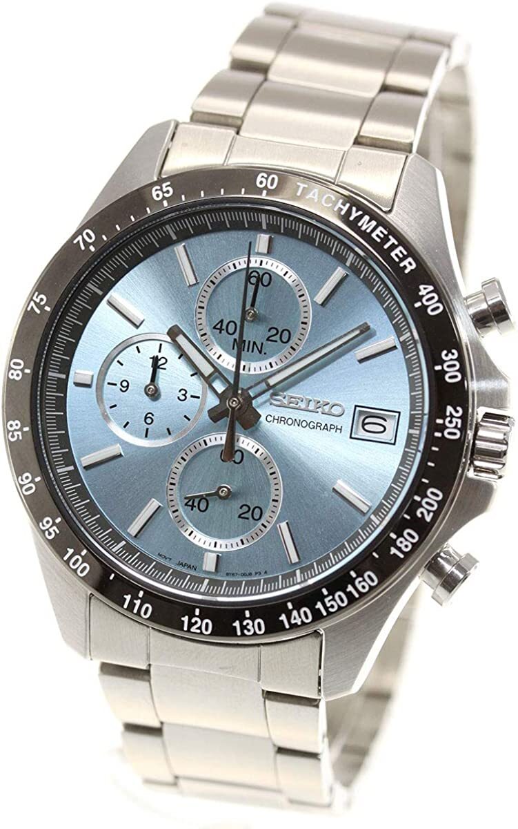 SEIKO SBTR029 SELECTION Chronograph Blue Men’s Watch new Free Shipping