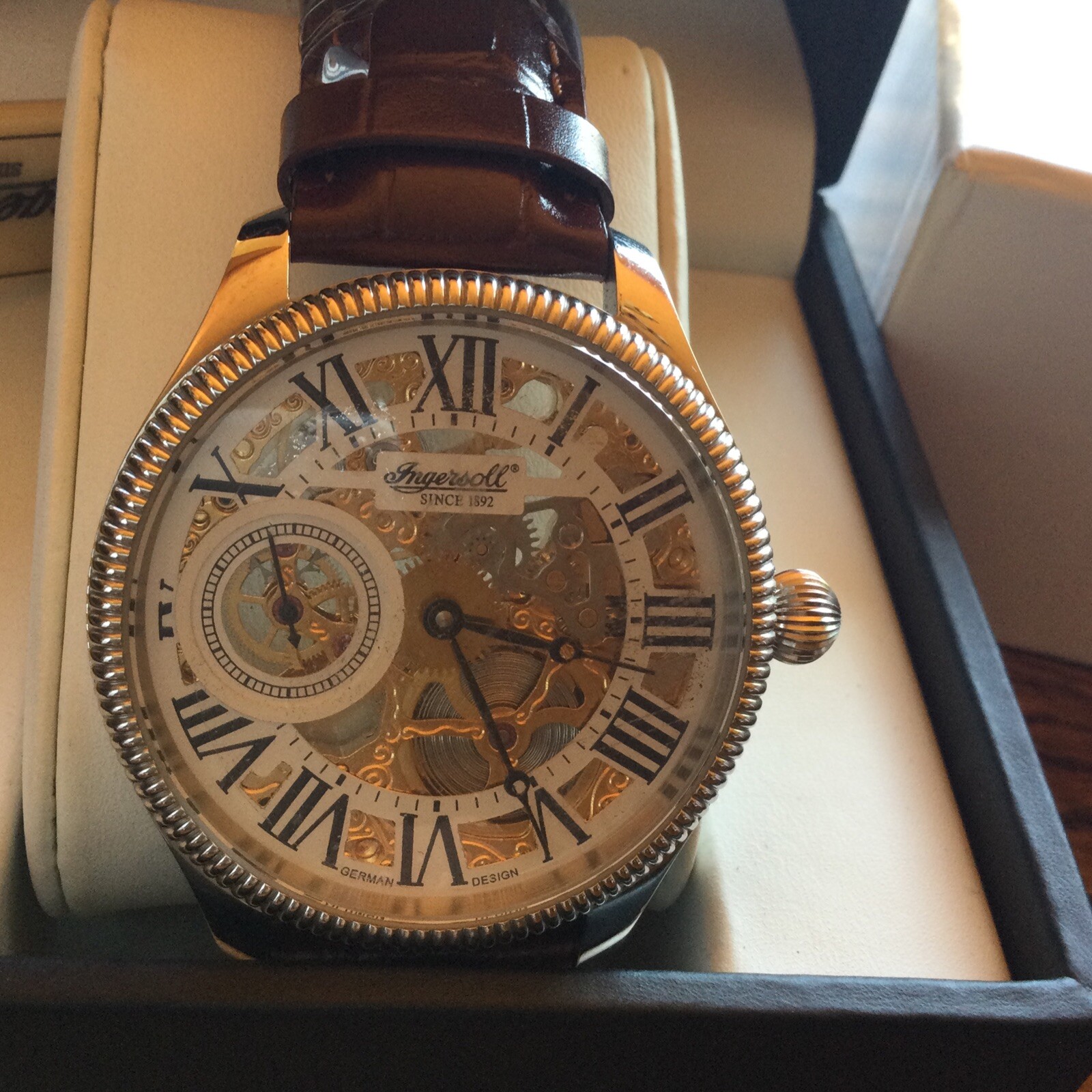 INGERSOLL WATCH IN8210 RBL AUTOMATIC 46MM RARE VINTAGE WRISTWATCH ROMAN NUMBERS