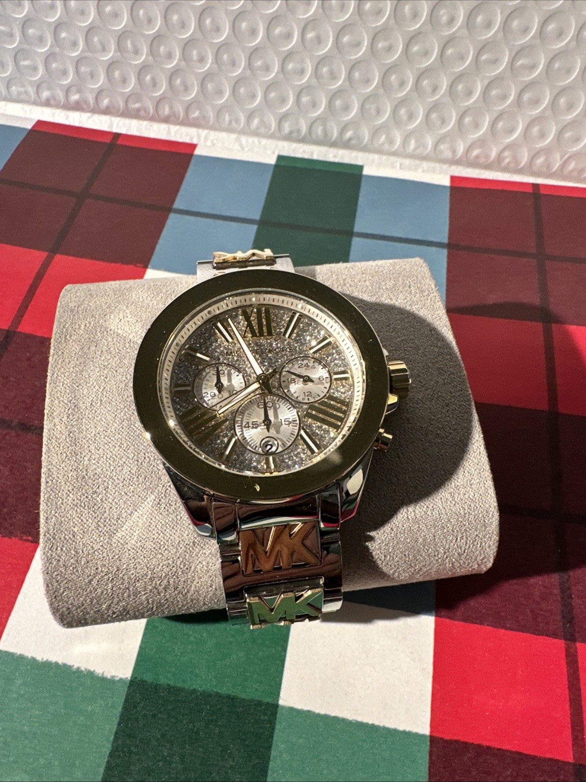 Michael Kors Wren Oversized Gold/Silver Chronograph Watch MK6953