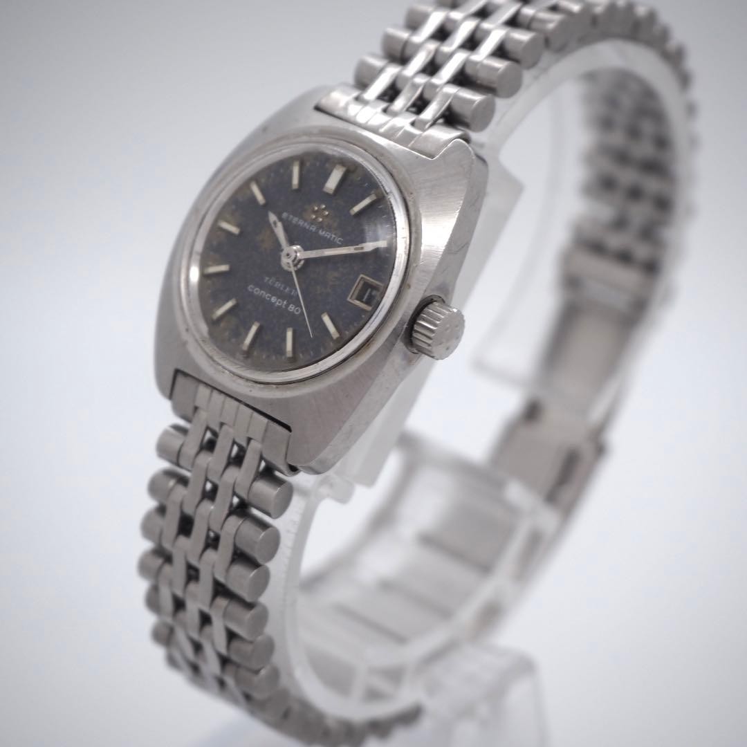 ETERNA MATIC TURLER W-Name Vintage Automatic Men’s Watch Gray Dial #357