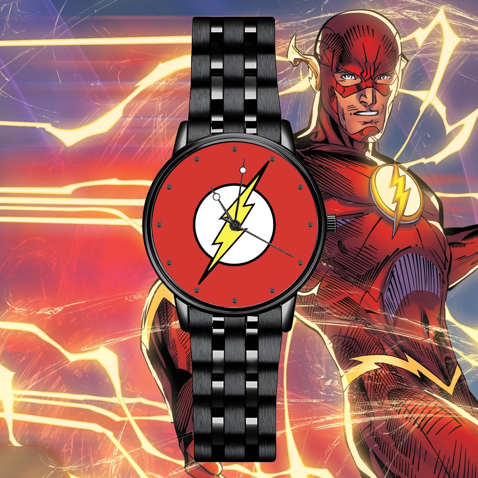 The Flash DC Comics Engraved Wristwatch