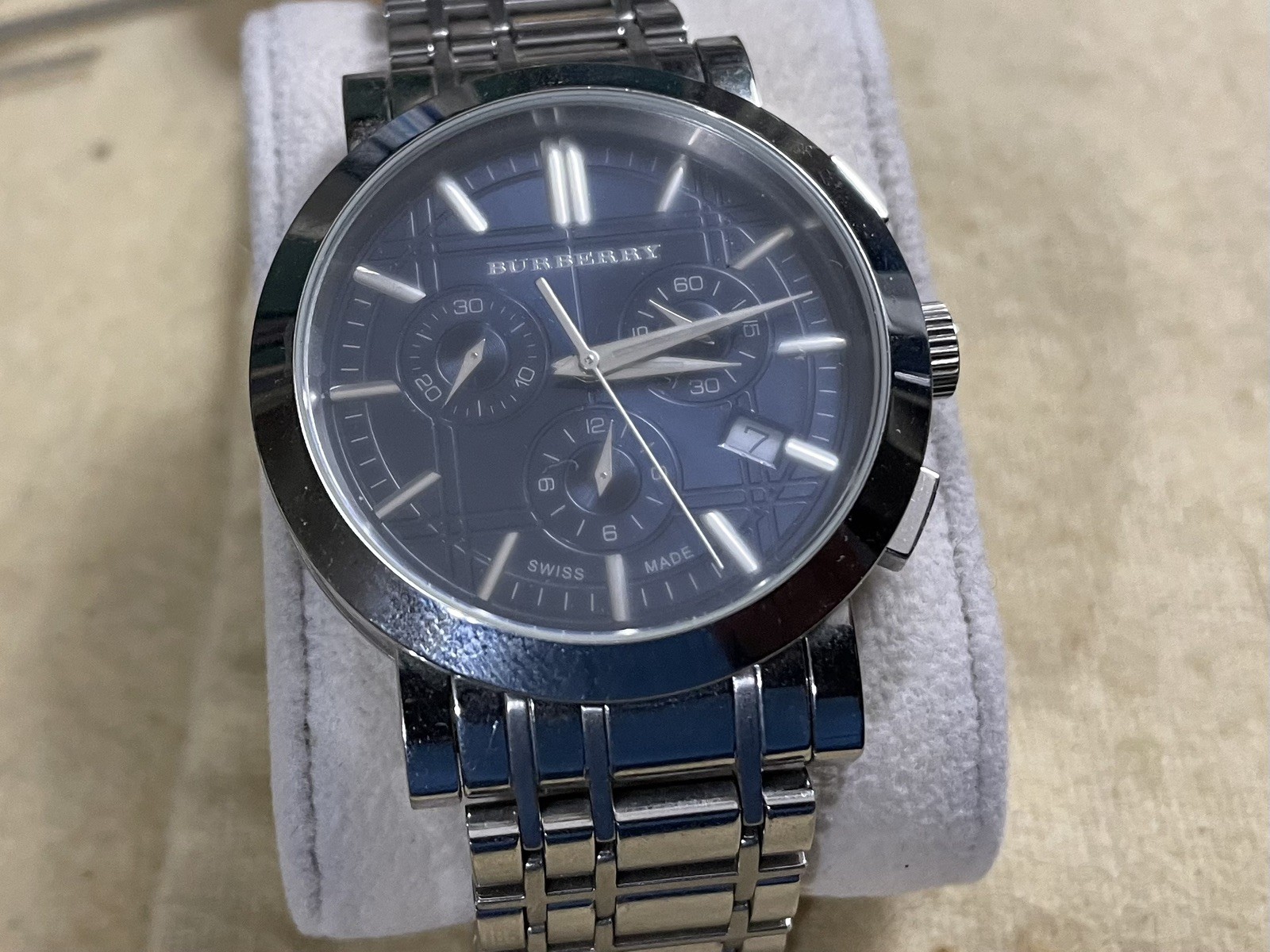 2000s Burberry Chrono – Quartz – Orig Bracelet – New/Battery/Runs Great – VGC