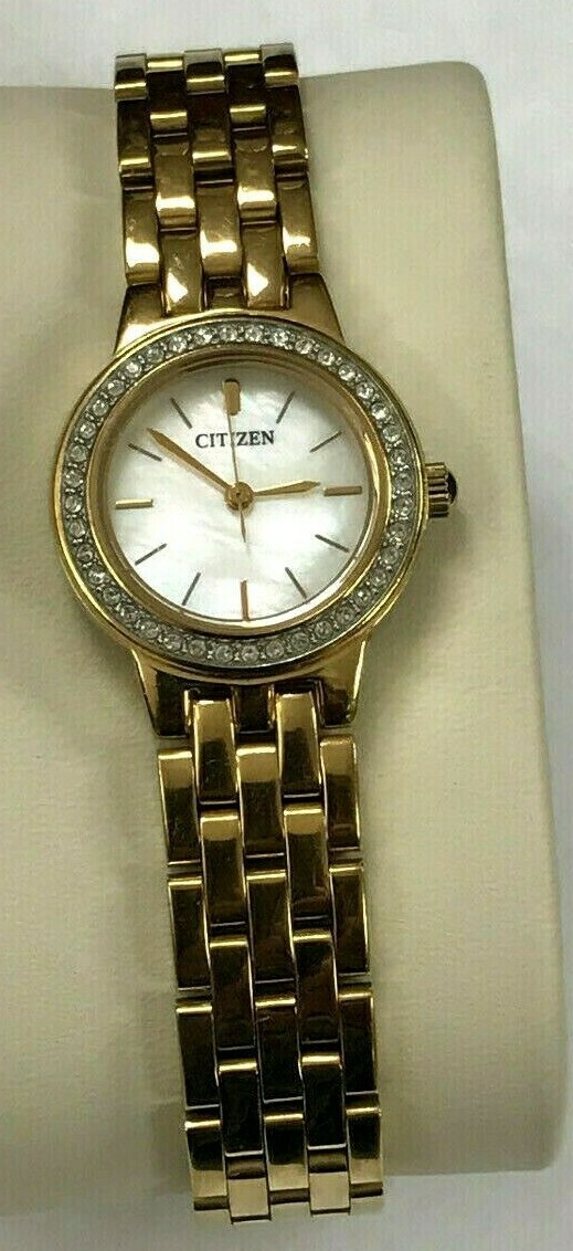 Citizen EJ6102-64D Crystals Gold-Tone Stainless Steel Ladies Quartz WARRANTY