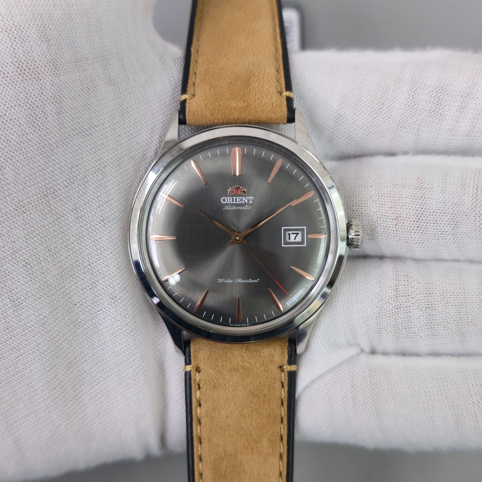 Orient Bambino TAC08003A0 Version 2 Automatic Grey Dial New Full Set Men’s Watch