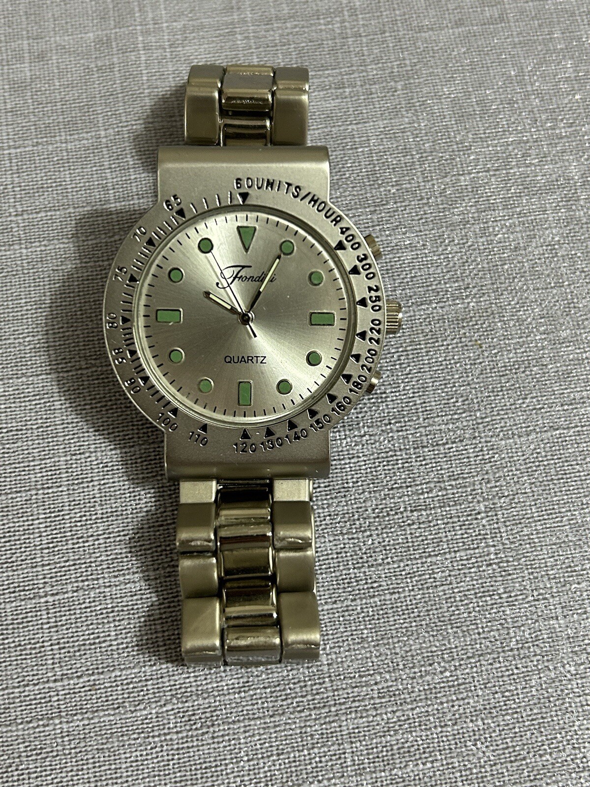 Fondini Vintage Mens Watch, Swiss parts, Stainless Steall back, needs battery