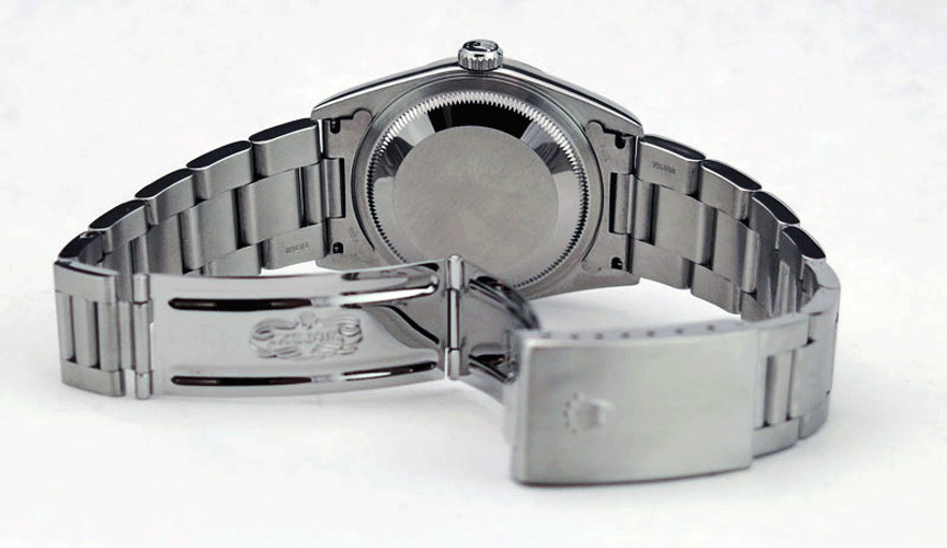 Rolex 36mm White Gold & Stainless Datejust Silver Bullseye Dial 16234 SANT BLANC