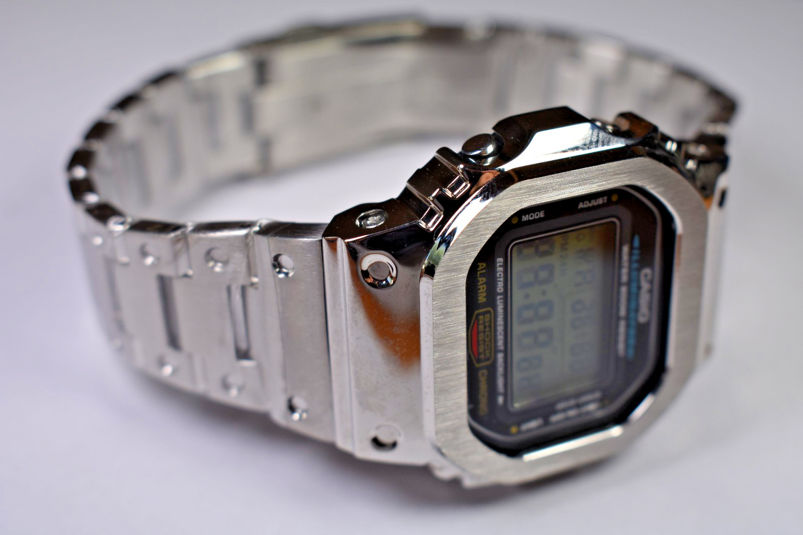 Modied Casio G-Shock DW-5600E (1545) Stainless Steel Digital Men’s Gray Watch