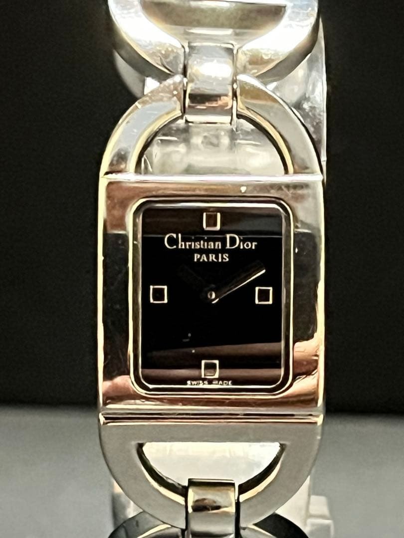 Christian Dior Pandora Ladies Black Quartz Wristwatch Japan Vintage 073419