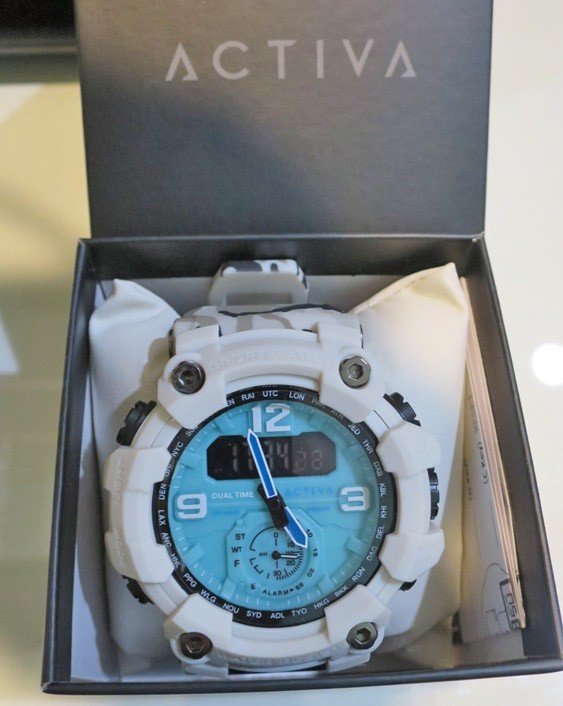Activa Vextron “Polar” Digital White Camo and Glacier Blue Watch ACW423-013