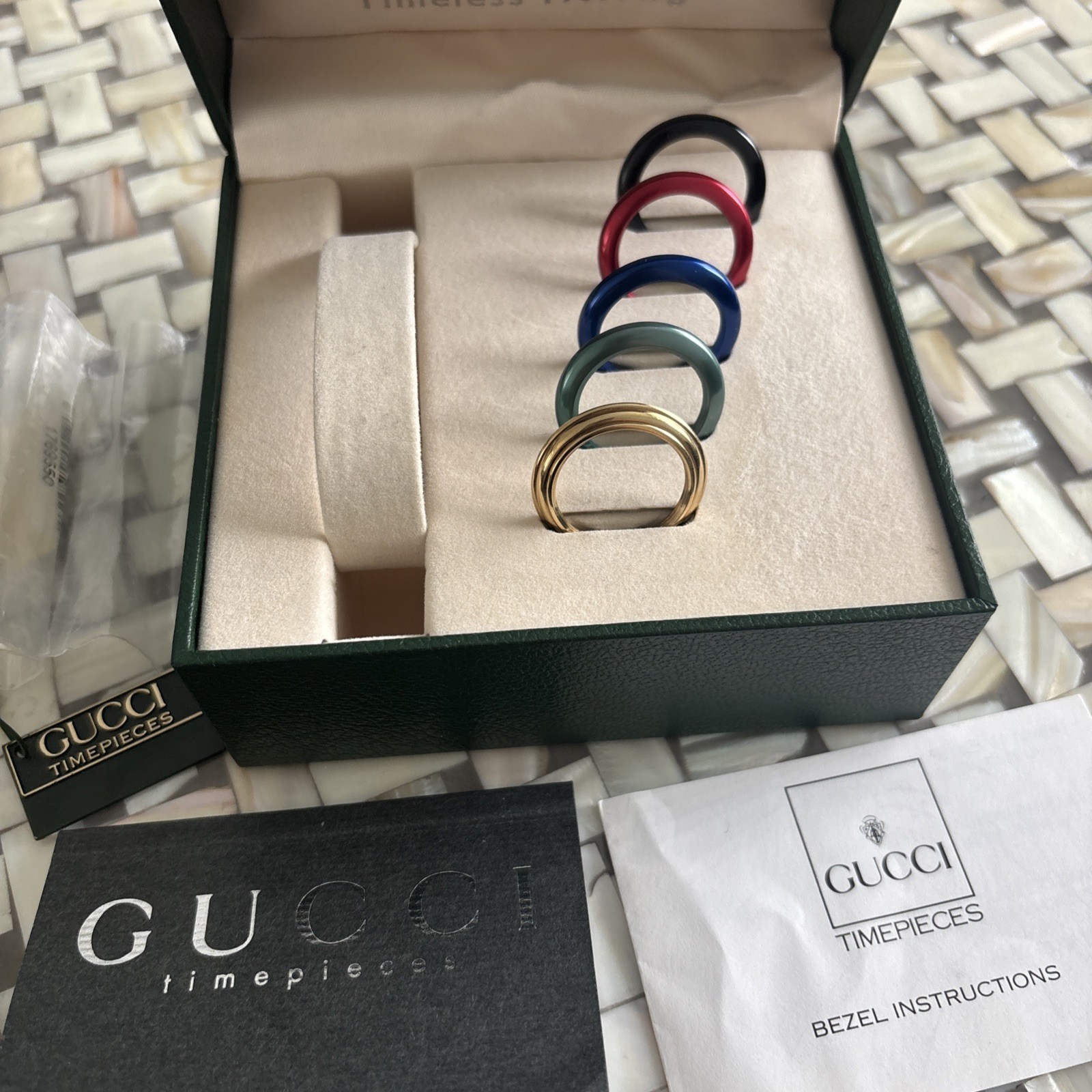 Brand New with Box Gucci Jewel Bezel SET – Gucci Bezel Watch 1100L and 11/12