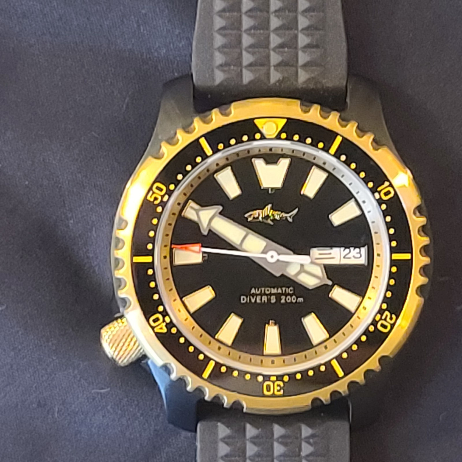 Heimdallr HMSY01 Pro Master FUGU Style Black/Gold Seiko NH36 Dive Watch 42mm