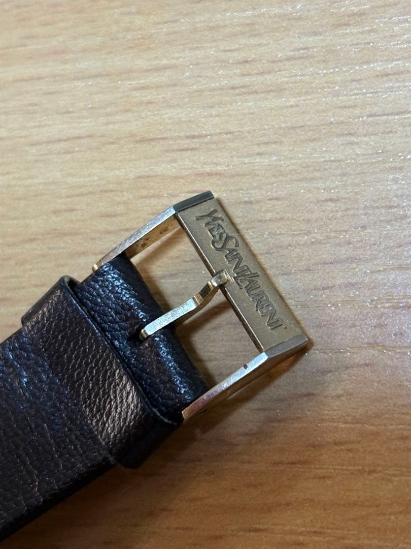 Yves Saint Laurent Quartz Watch Men’s Square Gray Dial H30.3xW25.3mm Accessary
