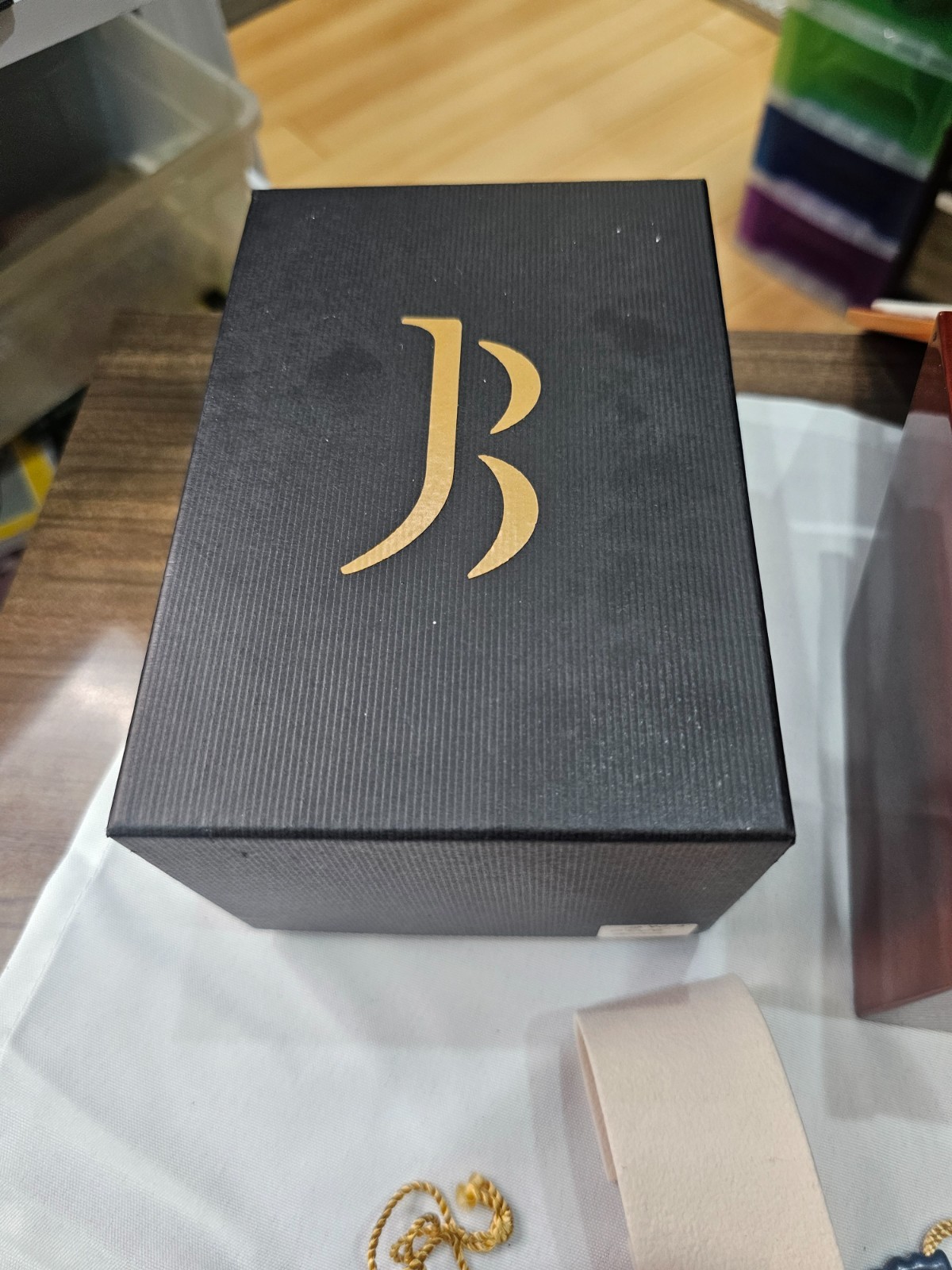 Jeffrey B Belair Ceramic watch NIB with original wooden box and tags