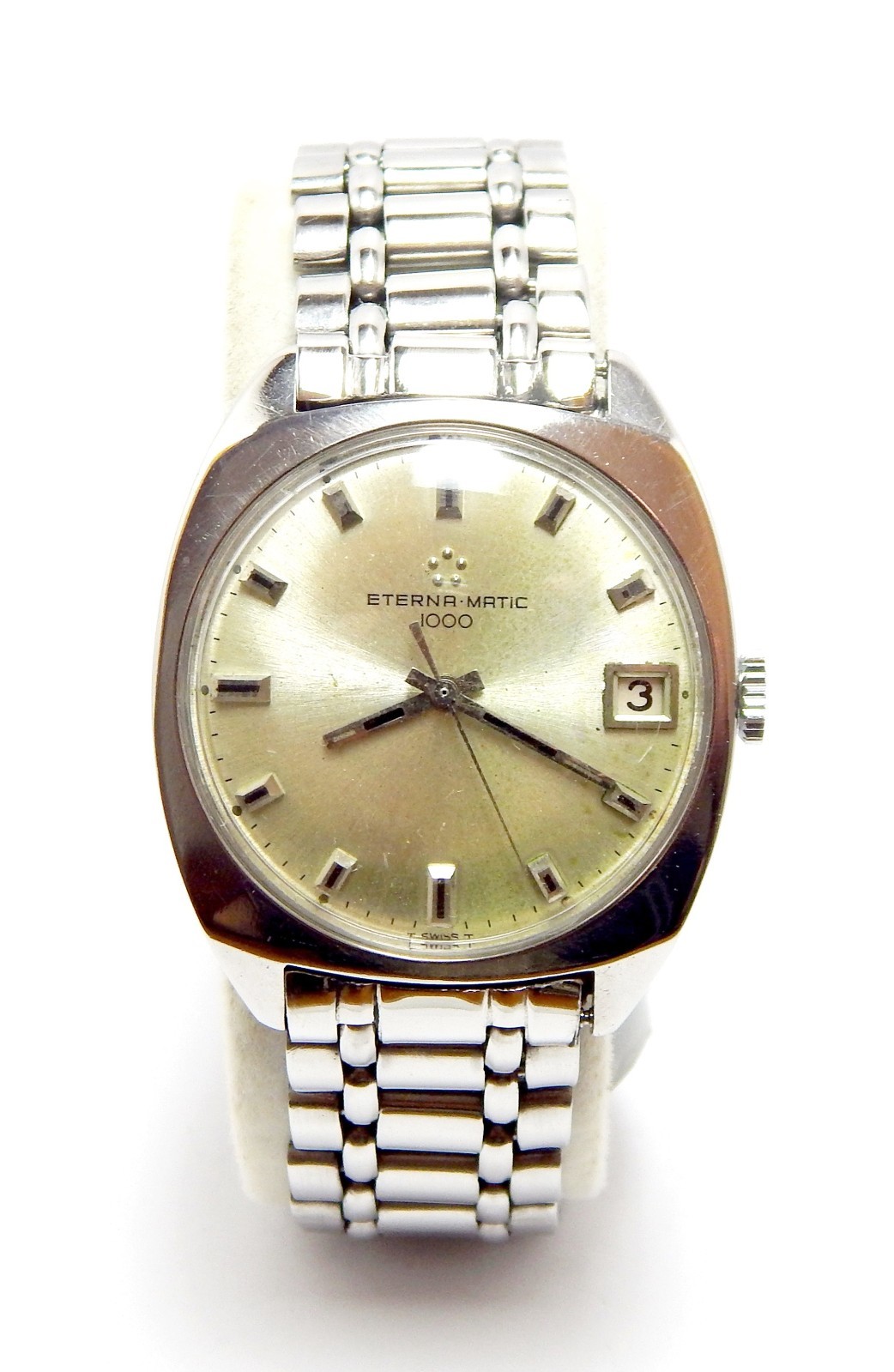 Watch ETERNA-MATIC 1000 Automatic Brevete Ref. 110T Steel 35mm 1970c Men Working