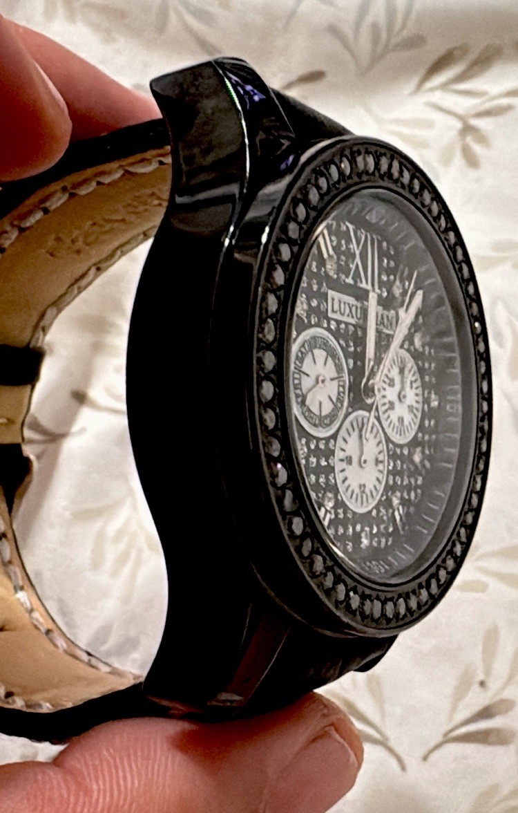 Mens Luxurman Black Diamond Watch Freeze Joe Rodeo Don Benny Co 45mm Box Incl