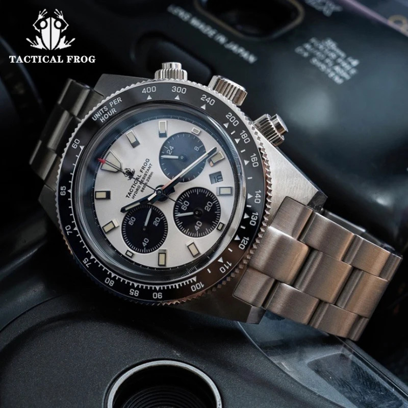 HEIMDALLR Tactical Frog 41mm Solar Chronograph Watch VS75 Sapphire 200m Dive
