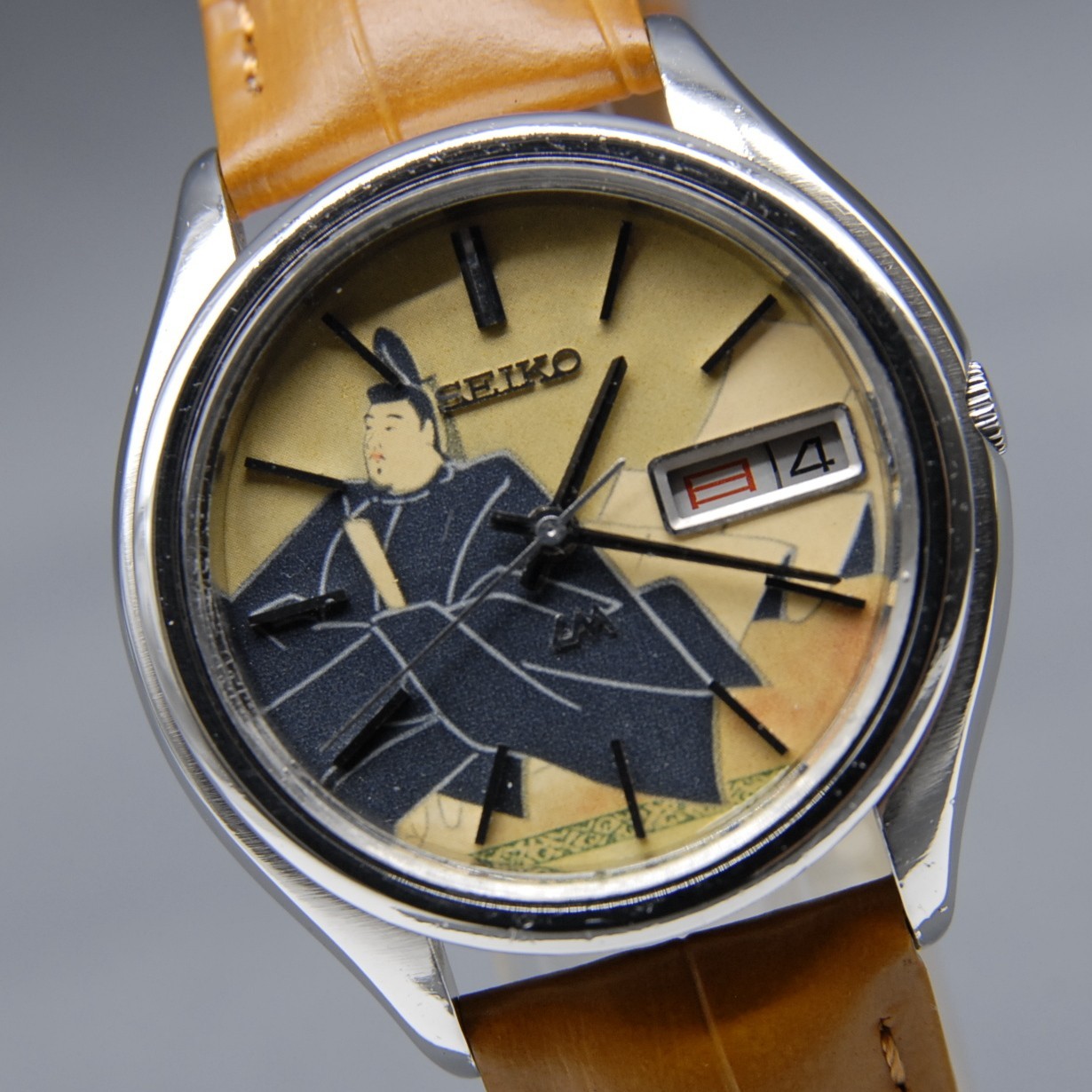 CLA’d 1971 [N MINT] Vintage SEIKO Lord Matic 5206-6060 35mm UKIYOE AT Mens Watch