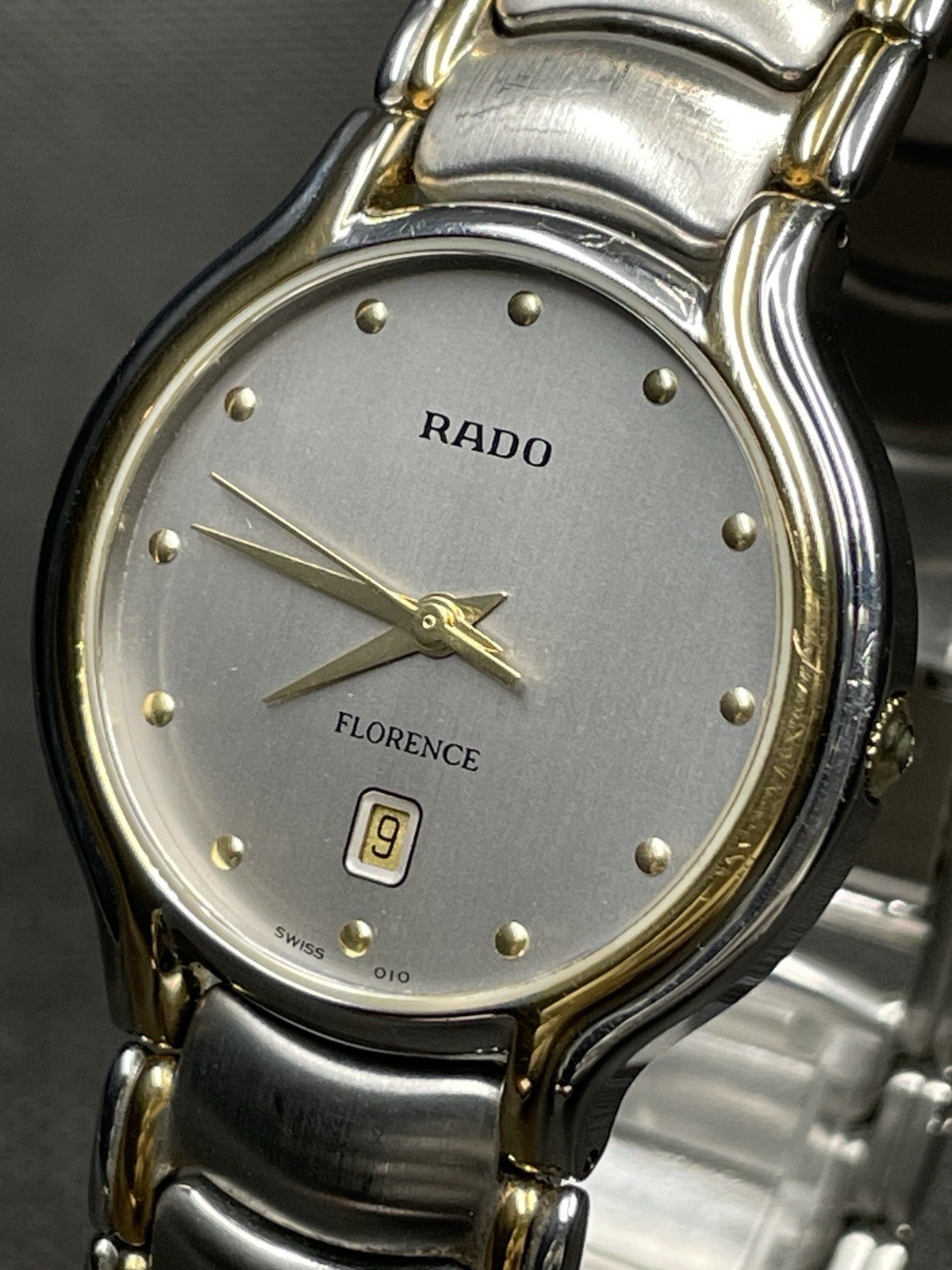 [Excellent] Vintage Rado Florence 129.3644.4 Gray Quartz Watch Men’s JAPAN
