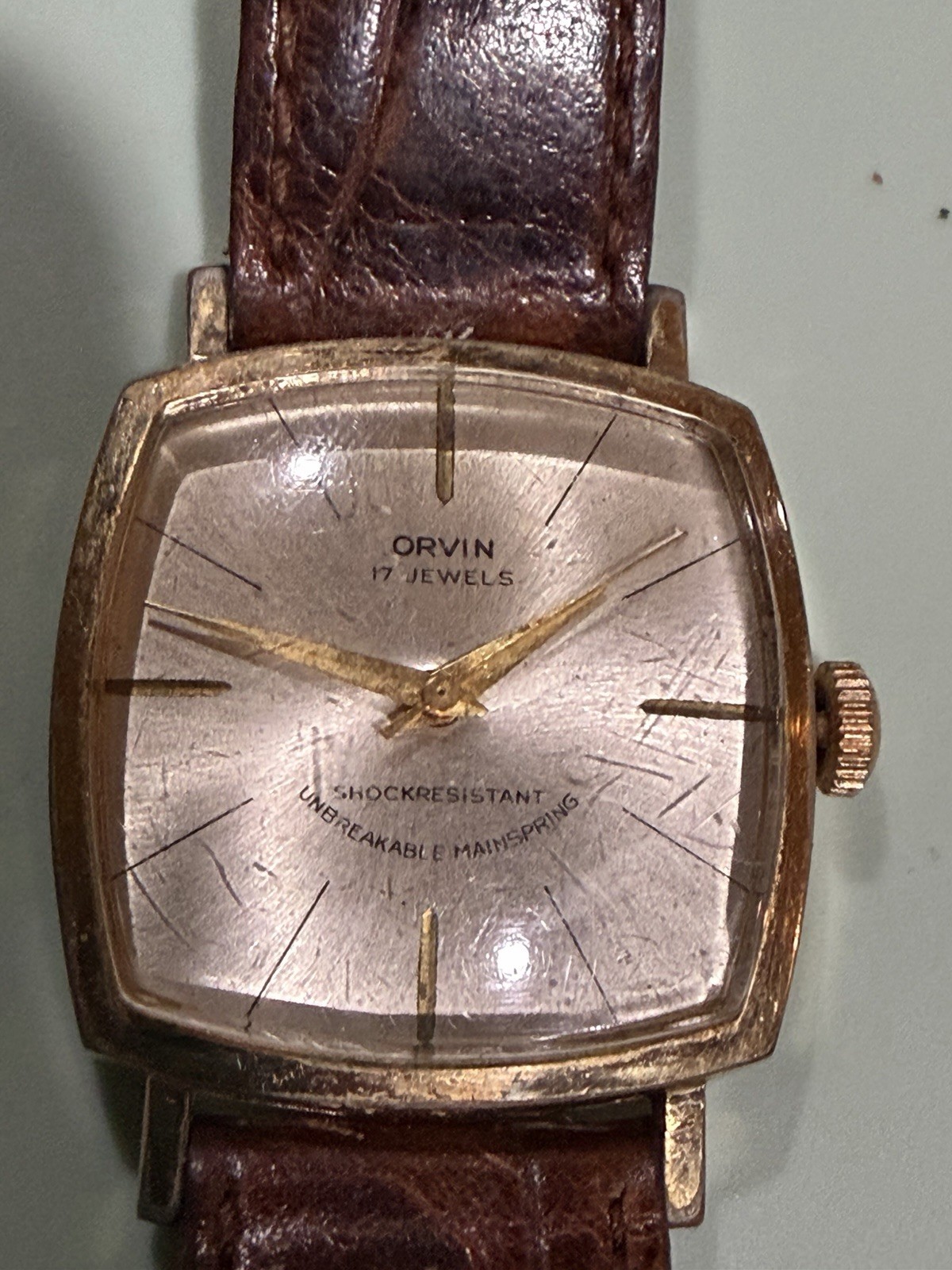 Orvin Manuel Wind 17 Jewels Men’s Vintage Watch 1950s/1960s