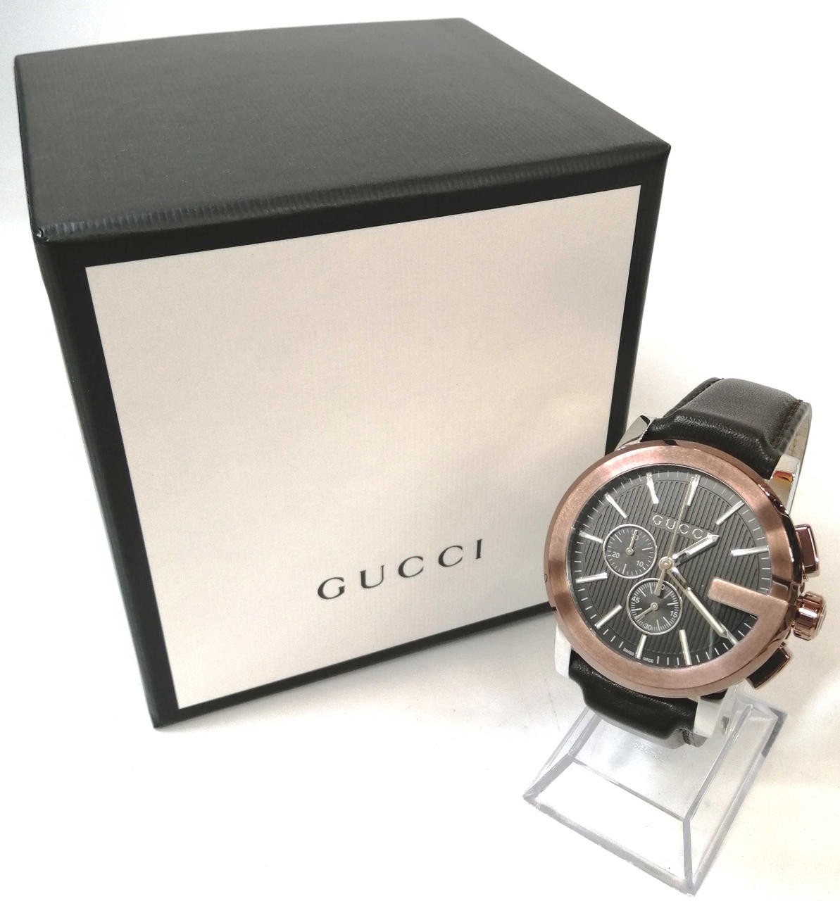 [B1N] Gucci G-Round YA101202 Chronograph Large G Bezel Quartz Watch [t7s]