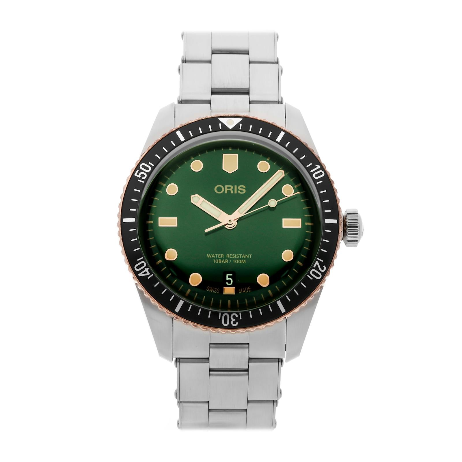 Oris Divers Sixty-Five Steel Bronze Auto Watch 40mm 01 733 7707 4357-07 8 20 18