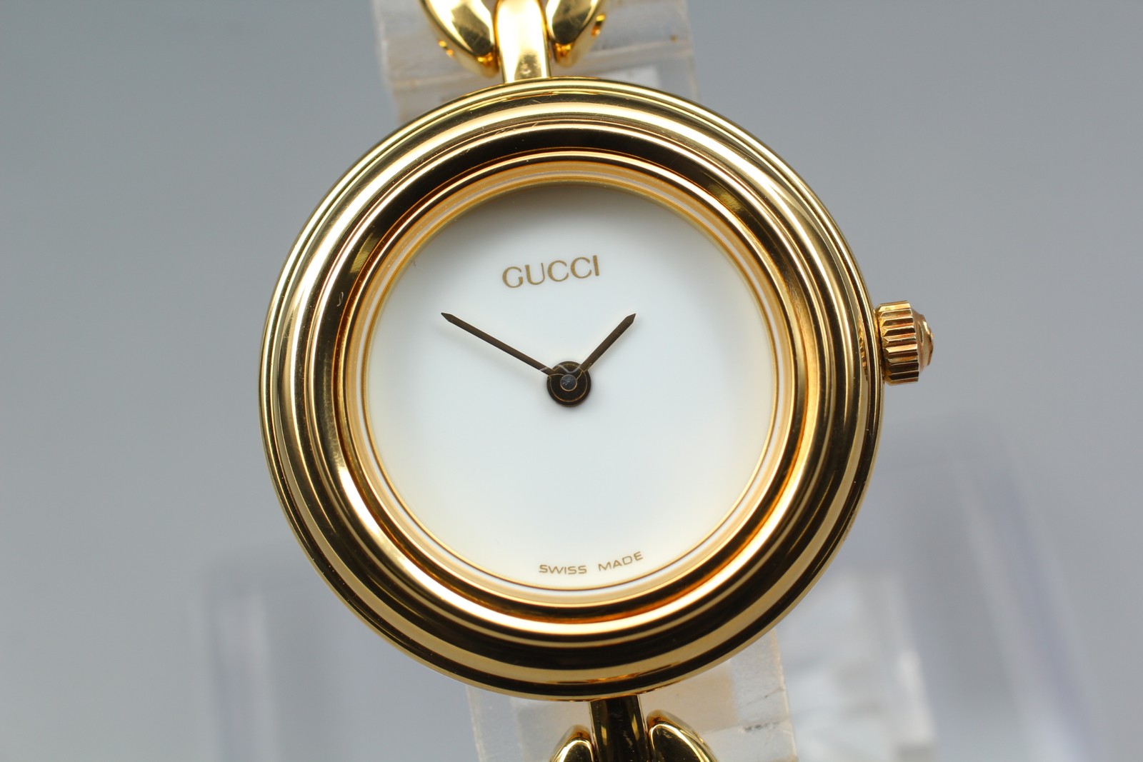 [N MINT w/Box,Paper] Gucci 11/12.2 6 Colors Change Bezel Gold Qz Women’s Watch