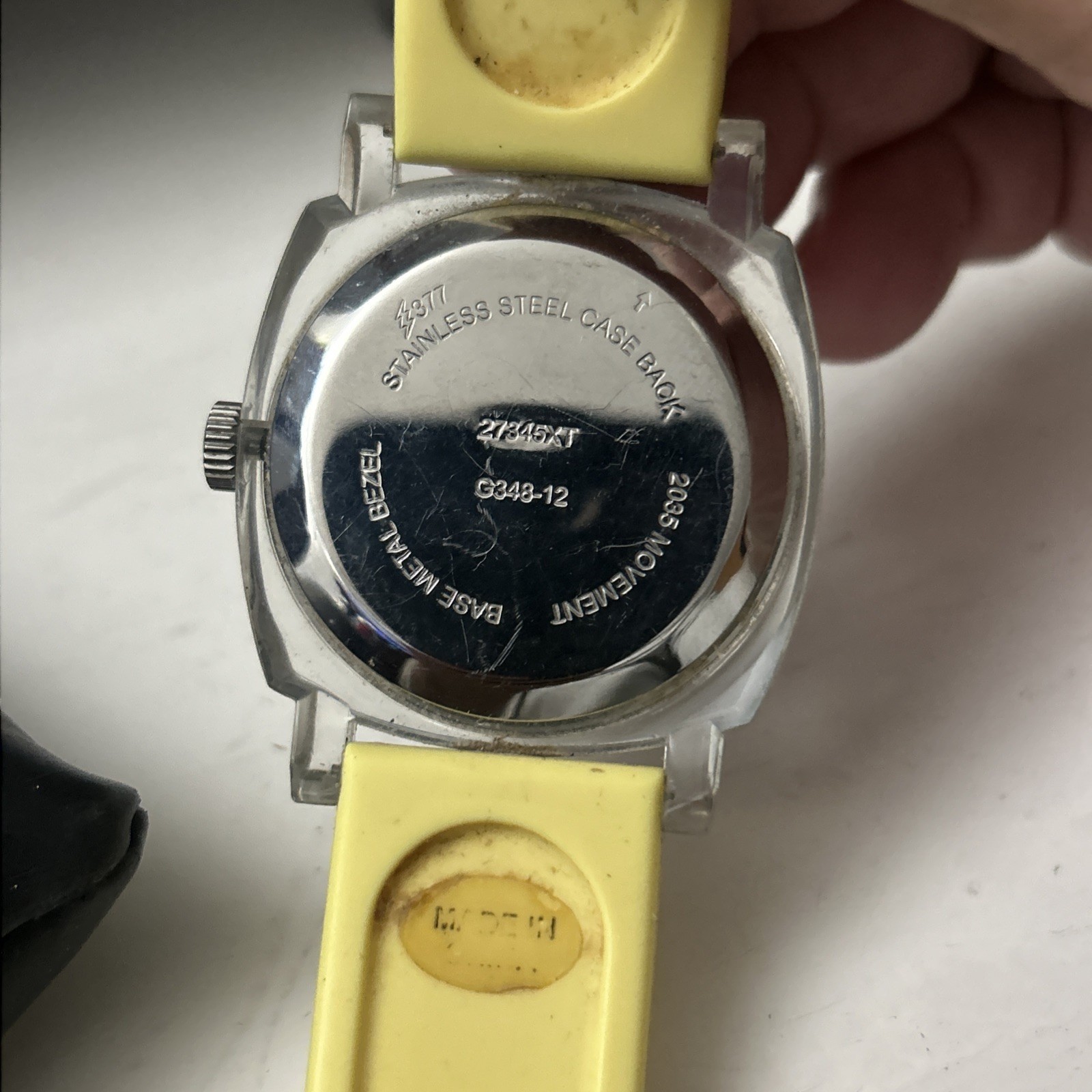 Blue Dial Yellow Band Watch
