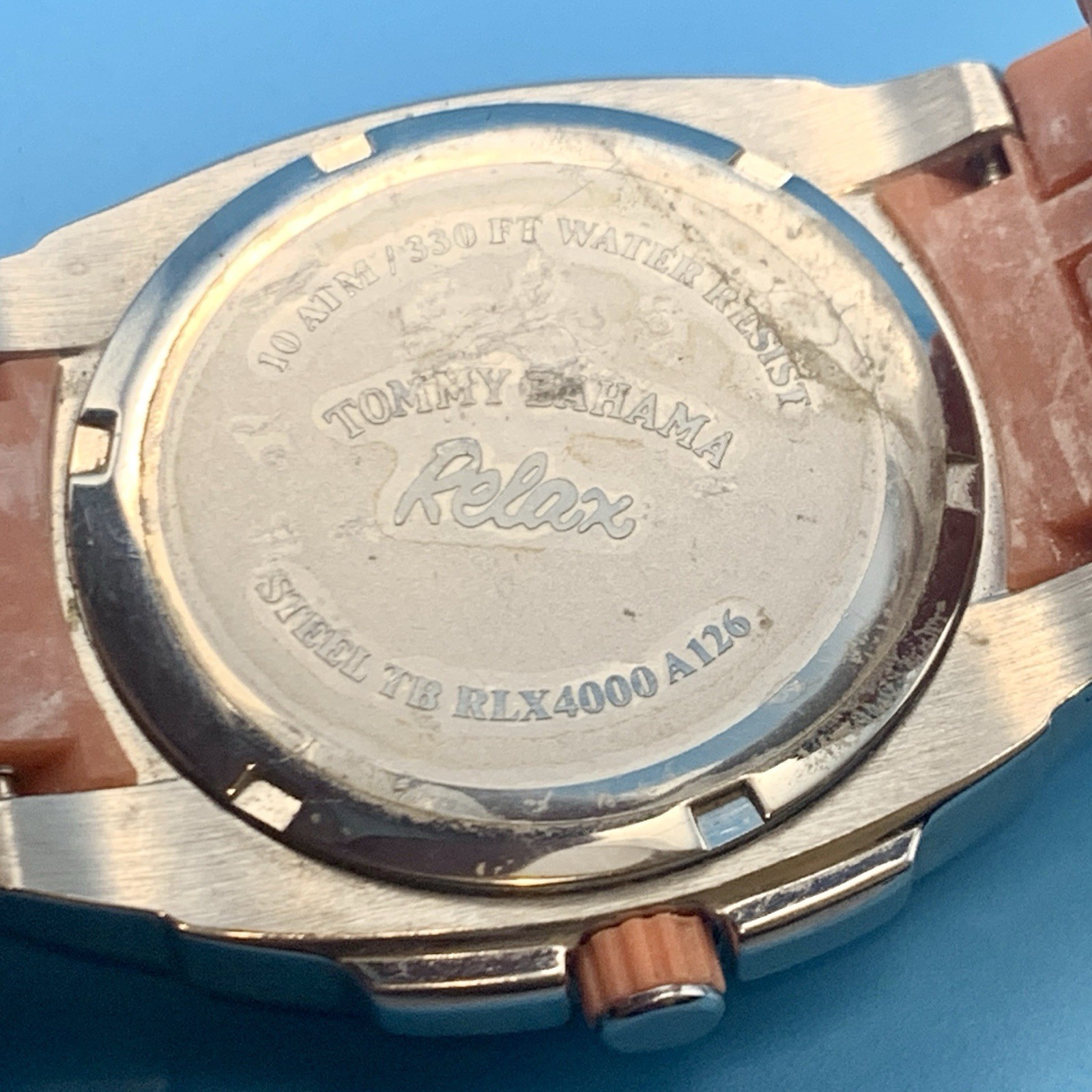 TOMMY BAHAMA RELAX RLX4000 Women’s Wristwatch Date St Steel Case Works New Batt