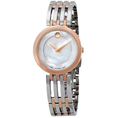 Movado Esperanza women Watch stainless steel Two Tone rose gold silver 0607114
