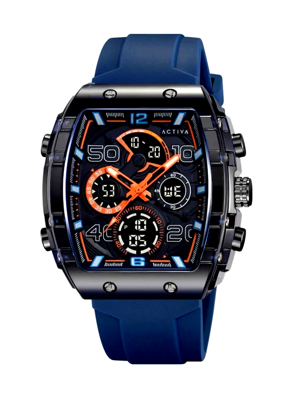 Activa X Invicta Digital Men’s Watch – 45mm, Navy Blue ACW8109-006