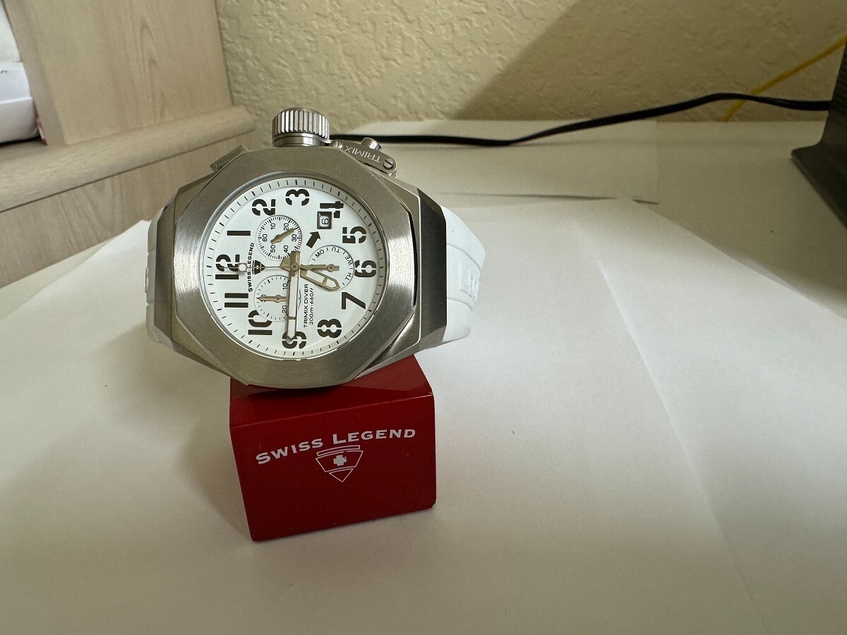 Men’s Swiss Legend 10542-02-WA Trimix Diver Chronograph White dial Watch