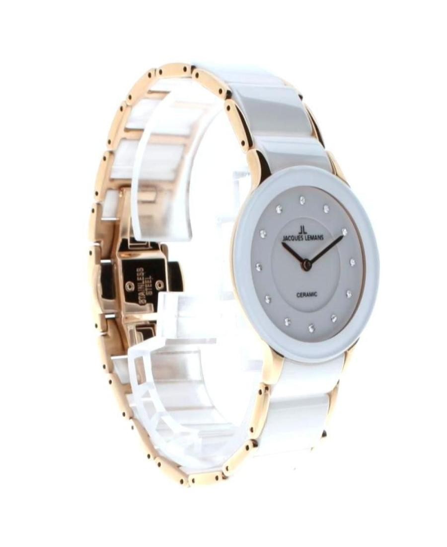 JACQUES LEMANS Women Analog Quartz Casual Watch Classic Dress White Dial Waterpr