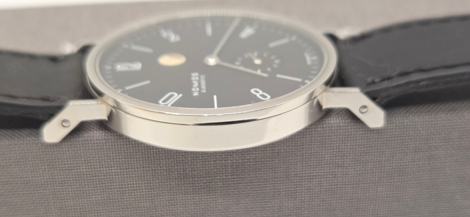 Nomos Glashutte Tangente Black Dial Manual Wind Power Reserve Watch
