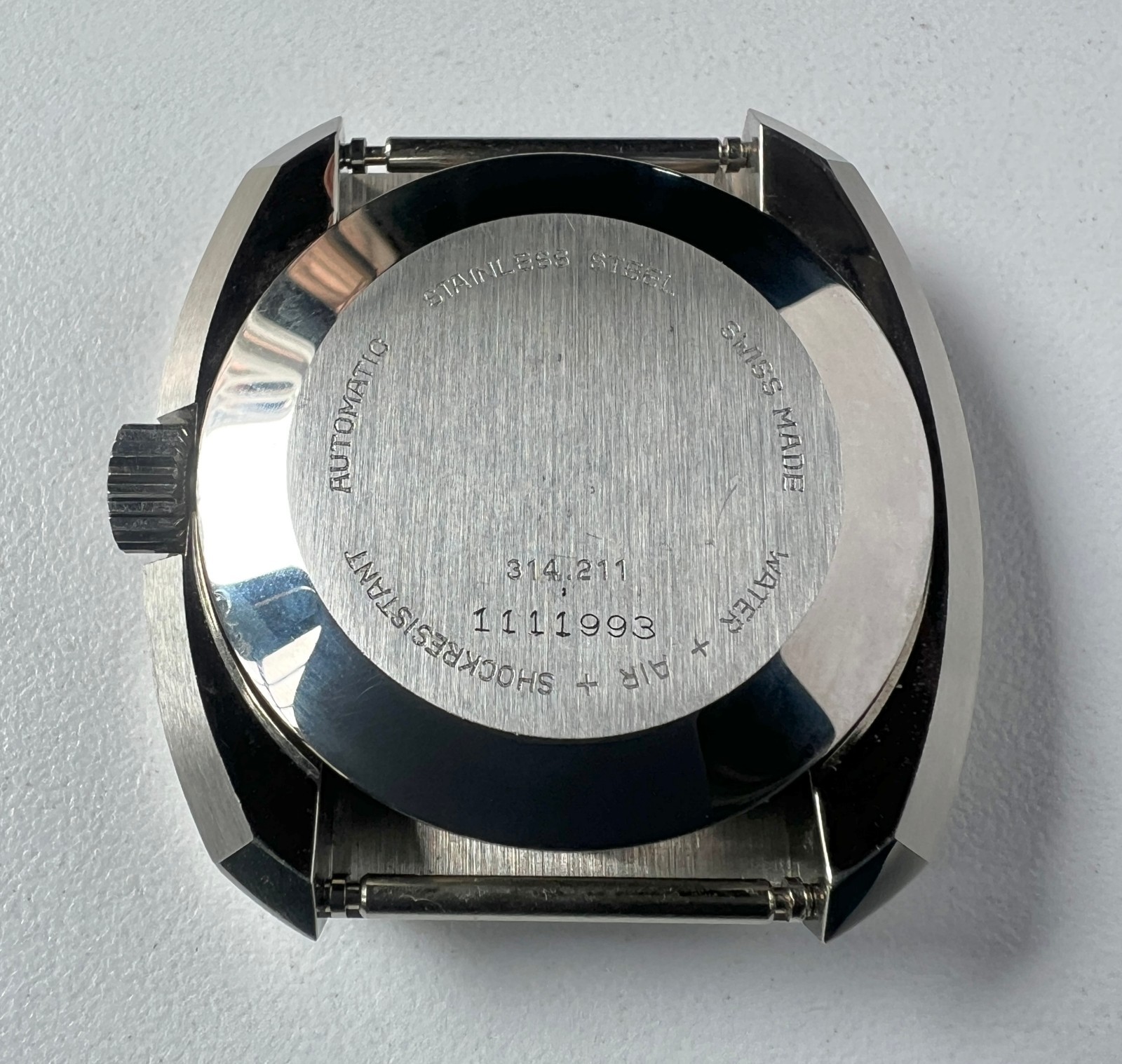 Glycine Automatic High Frecuency Watch Vintage Men Spectrum Vacuum Blue Dial NOS