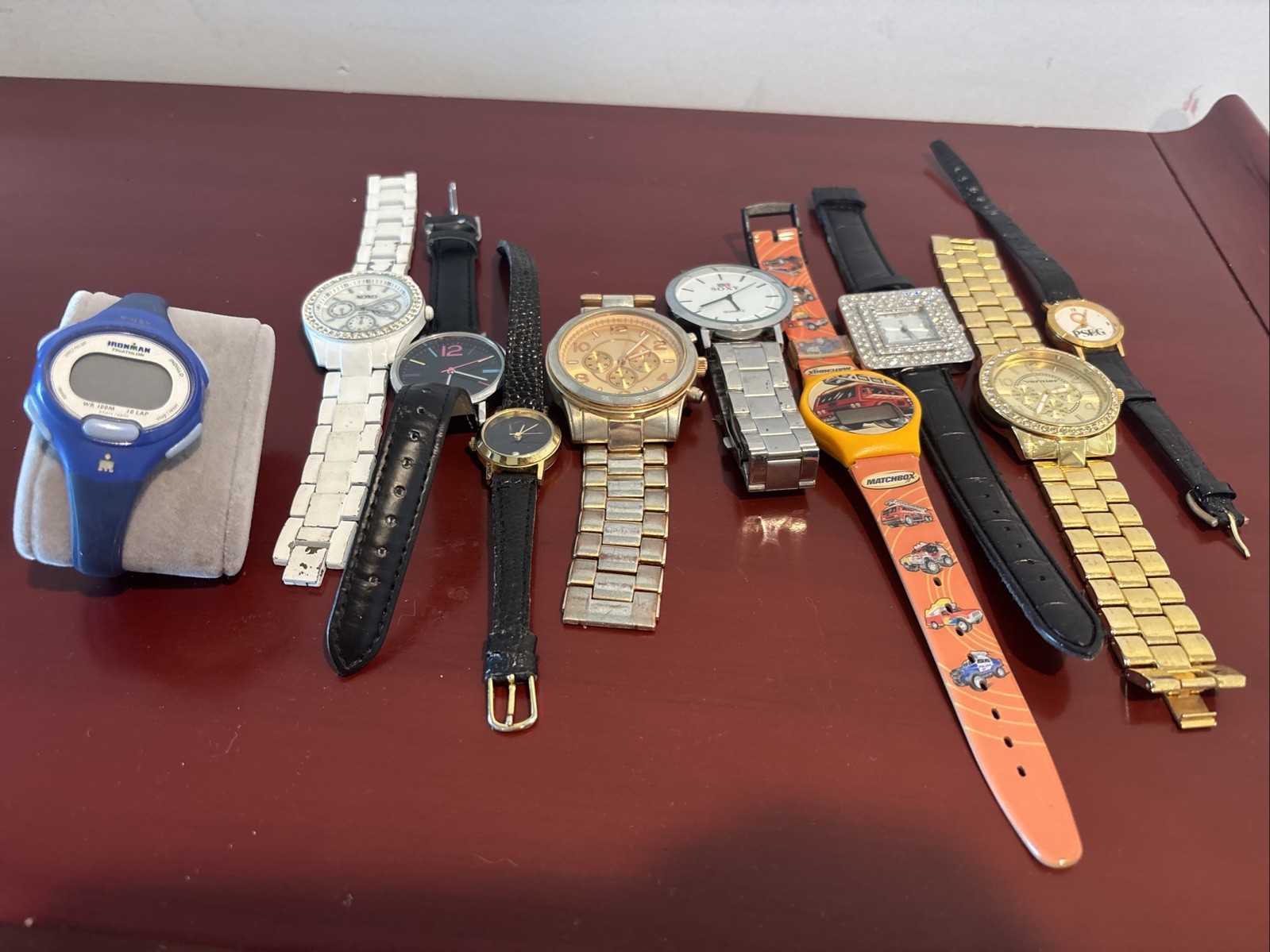 Lot Of 10 Fashion Sport & Casual Wristwatches All Untested & In As Is Conditions