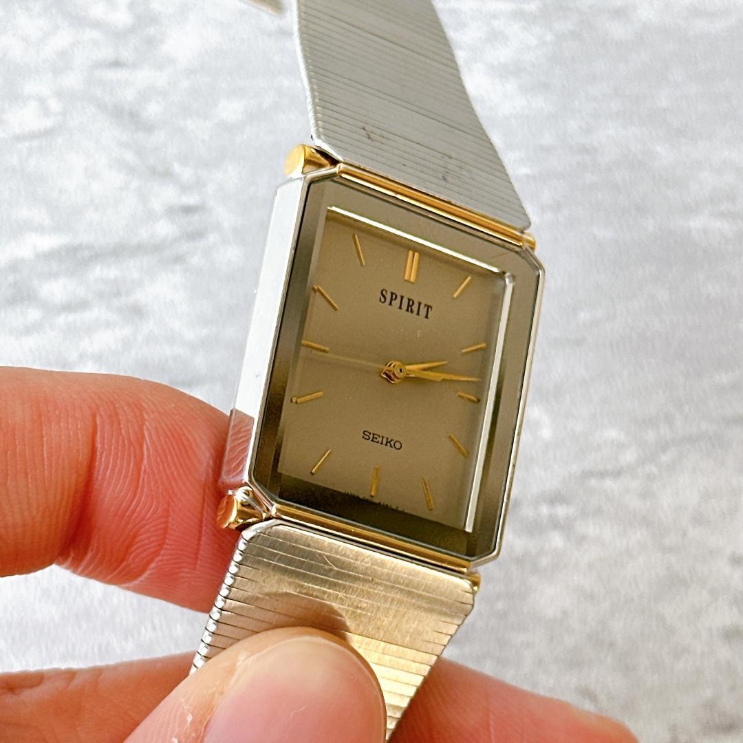 SEIKO Spirit men’s wristwatch square tank vintage